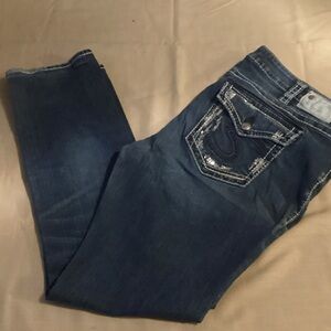Silver Jeans Dark Blue Straight Leg Denim